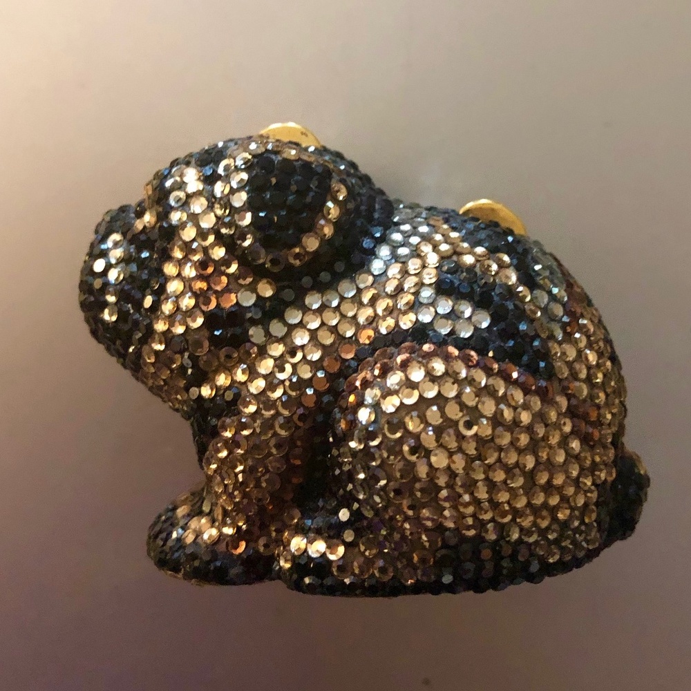 JUDITH LEIBER BULLDOG PUG PILLBOX
